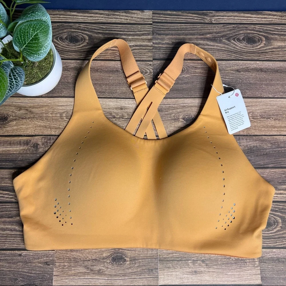 Lululemon AirSupport Bra Size 32DD NWT Warm Apricot/Silver Blue (High Support) - Picture 1 of 11